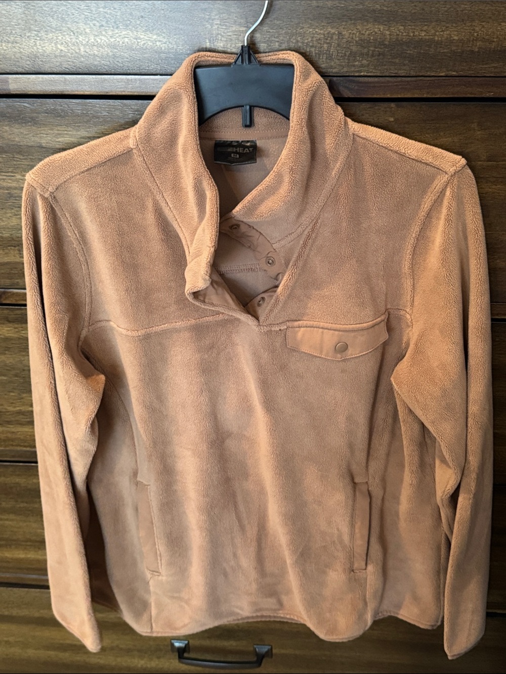 32 Degrees Women's Tan Quarter-Snap Fleece Pullover